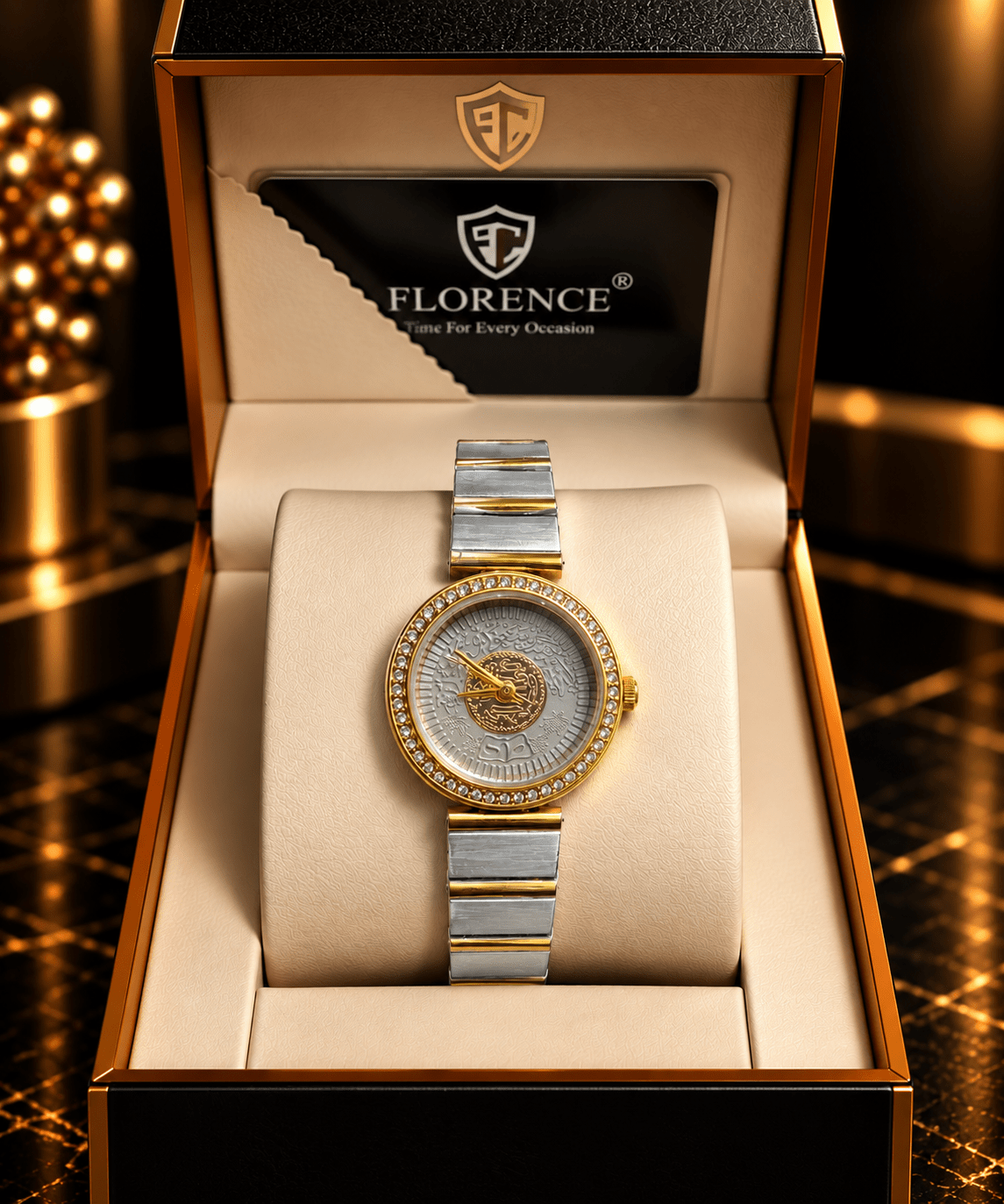 K22 Silver Crystal Two-Tone Watch