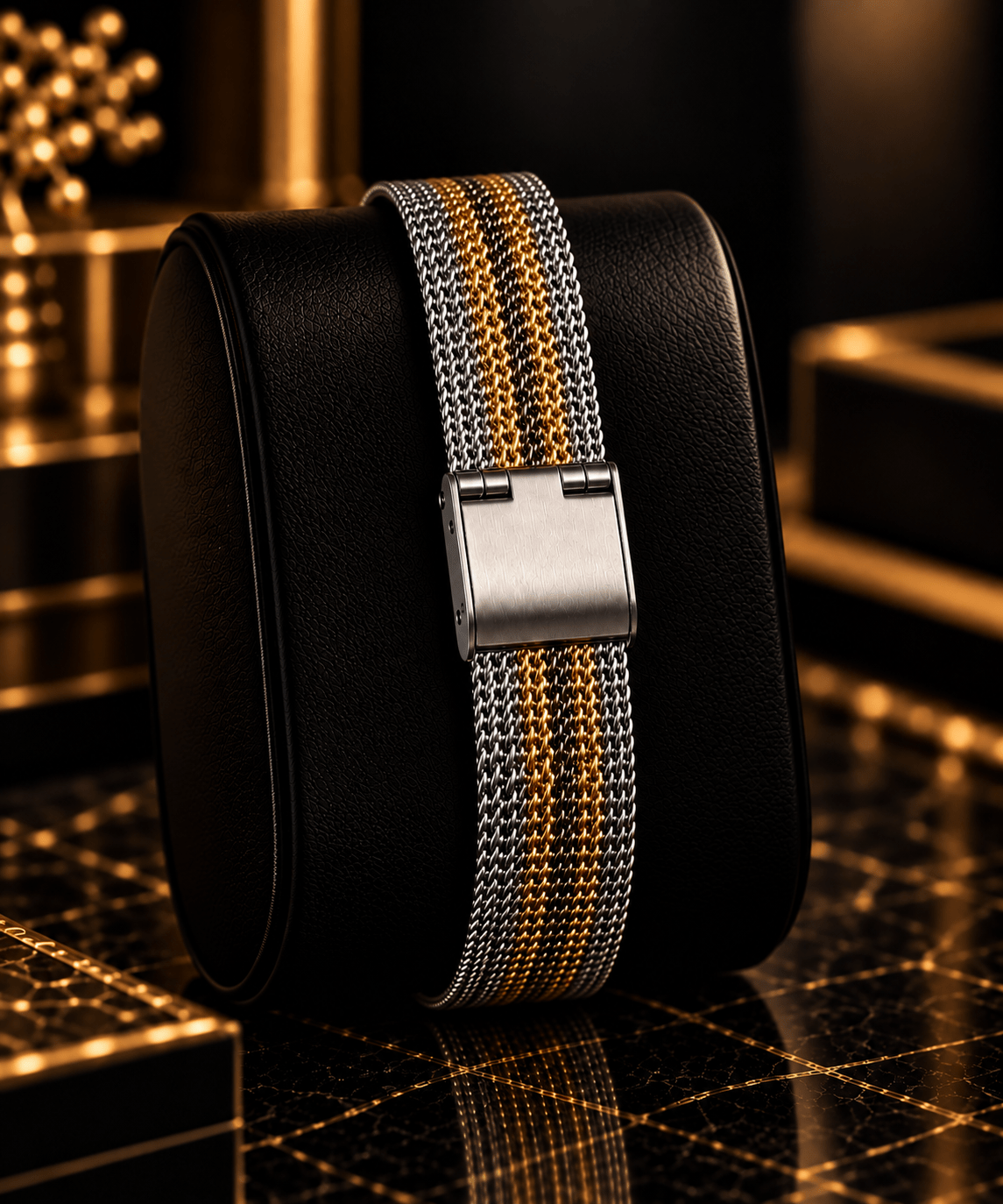 Florence Aurelia Two-Tone Blue Dial Watch