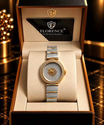 K22 Silver Crystal Two-Tone Watch