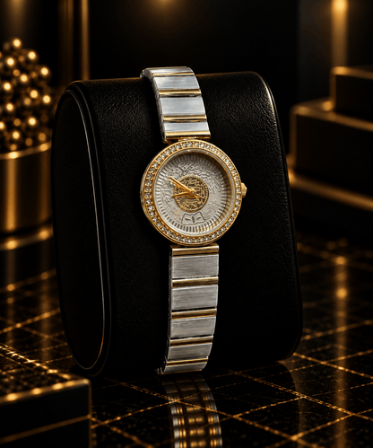 K22 Silver Crystal Two-Tone Watch