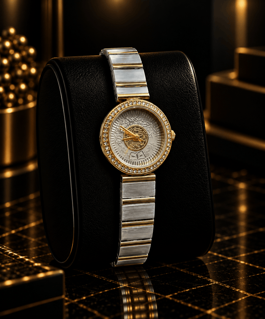 K22 Silver Crystal Two-Tone Watch