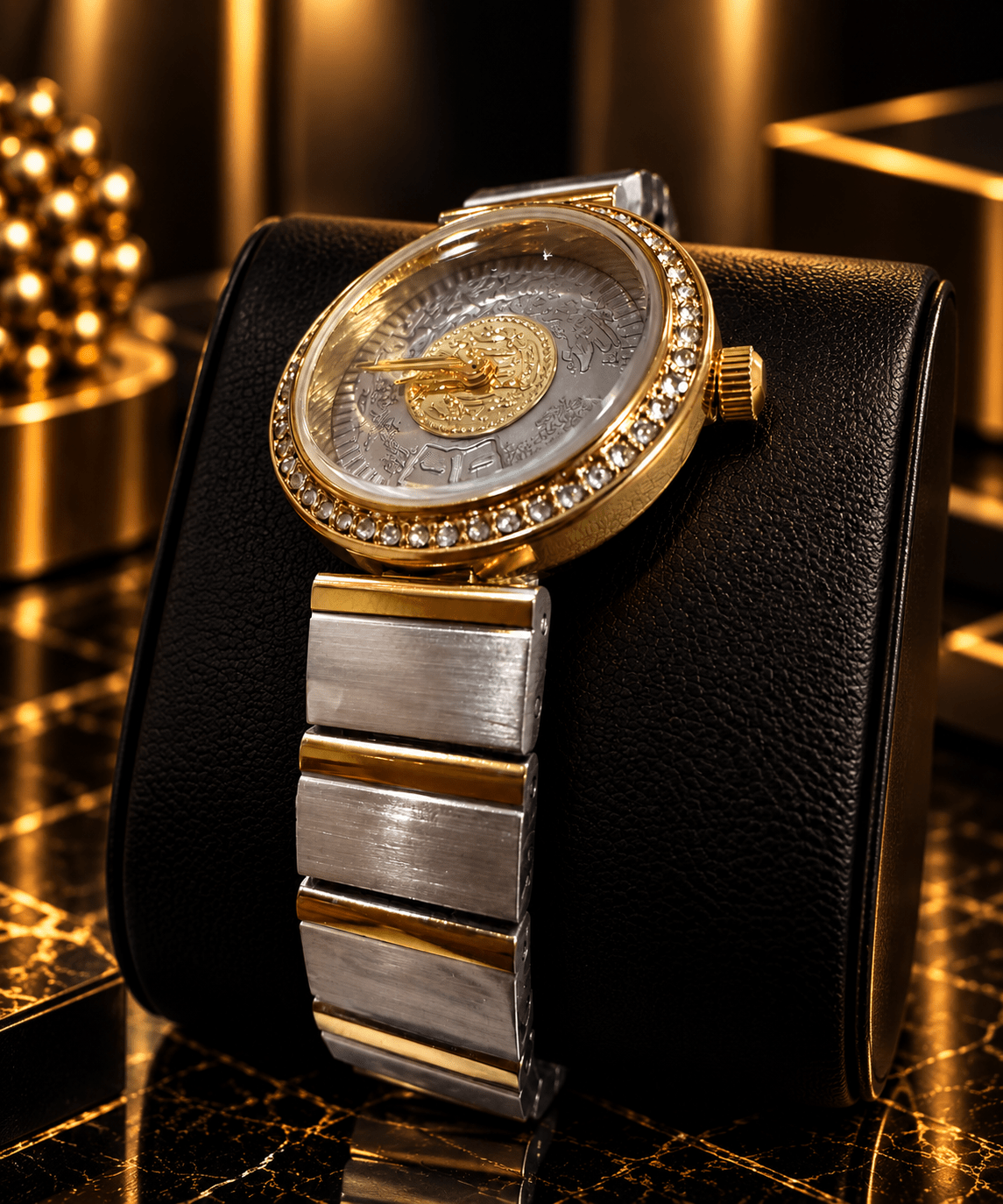 K22 Silver Crystal Two-Tone Watch