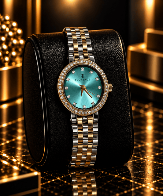 Florence Two-Tone Celeste Crystal Watch