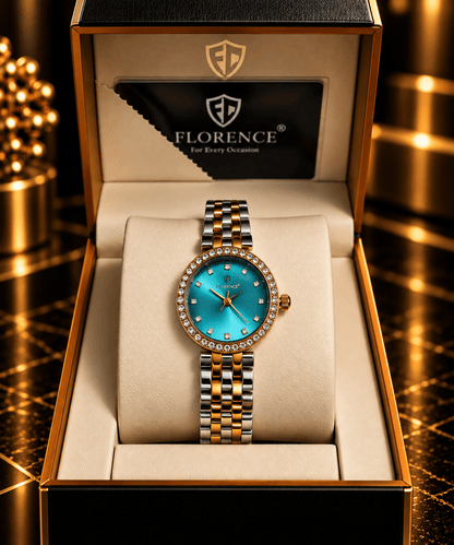 Florence Two-Tone Celeste Crystal Watch