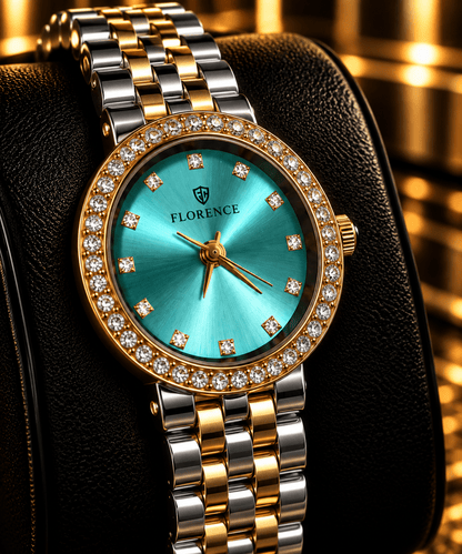 Florence Two-Tone Celeste Crystal Watch