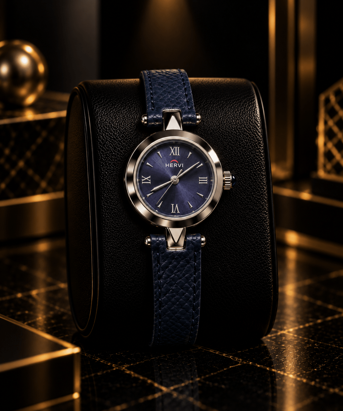 HERYI Midnight Blue Leather Watch