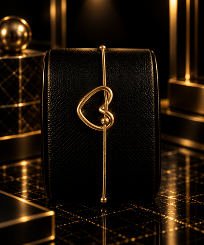 Golden Heart Link Bracelet