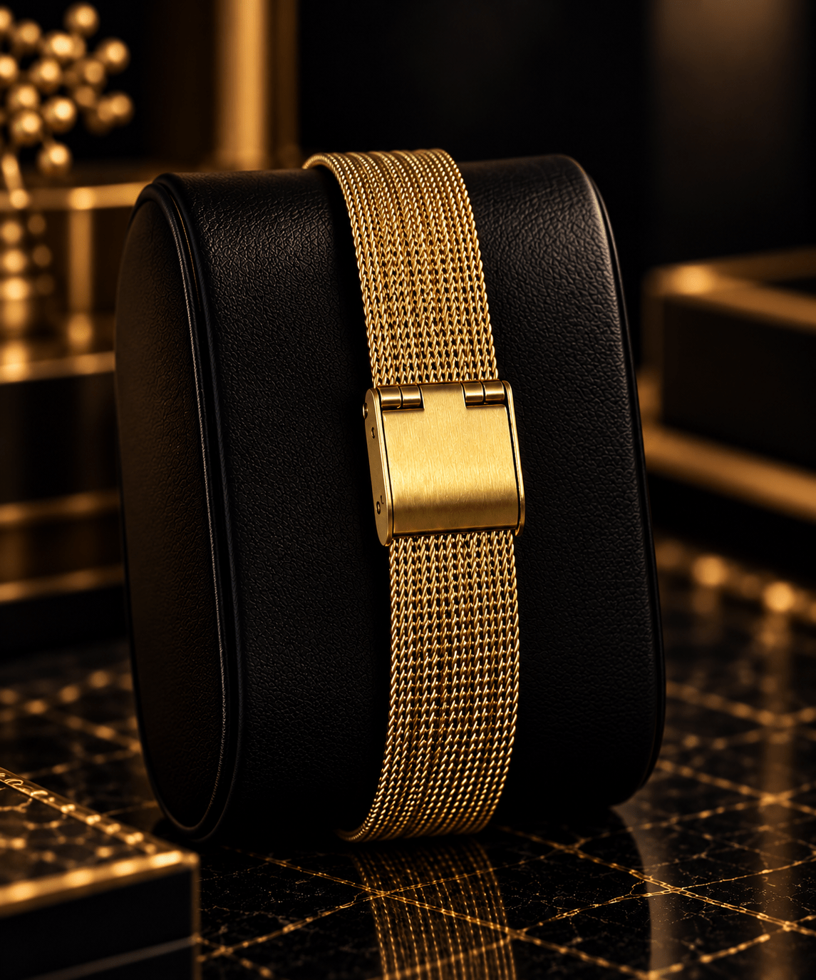 Florence Aurelia Gold Mesh Watch
