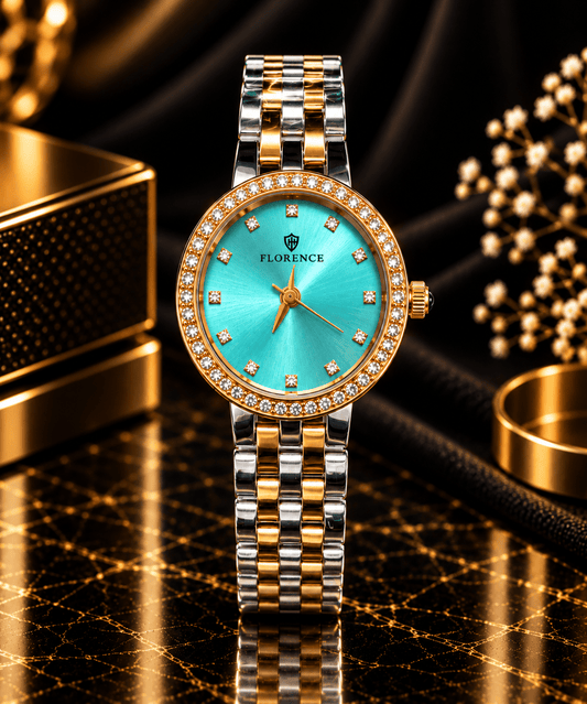 Florence Two-Tone Celeste Crystal Watch