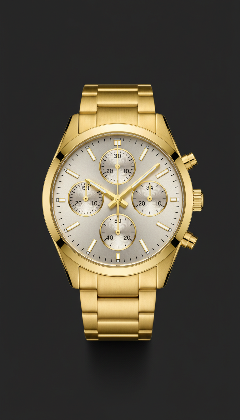 Signature Chronograph Gold Watch