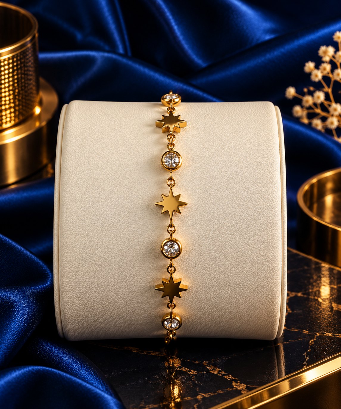 Golden Star Crystal Bracelet