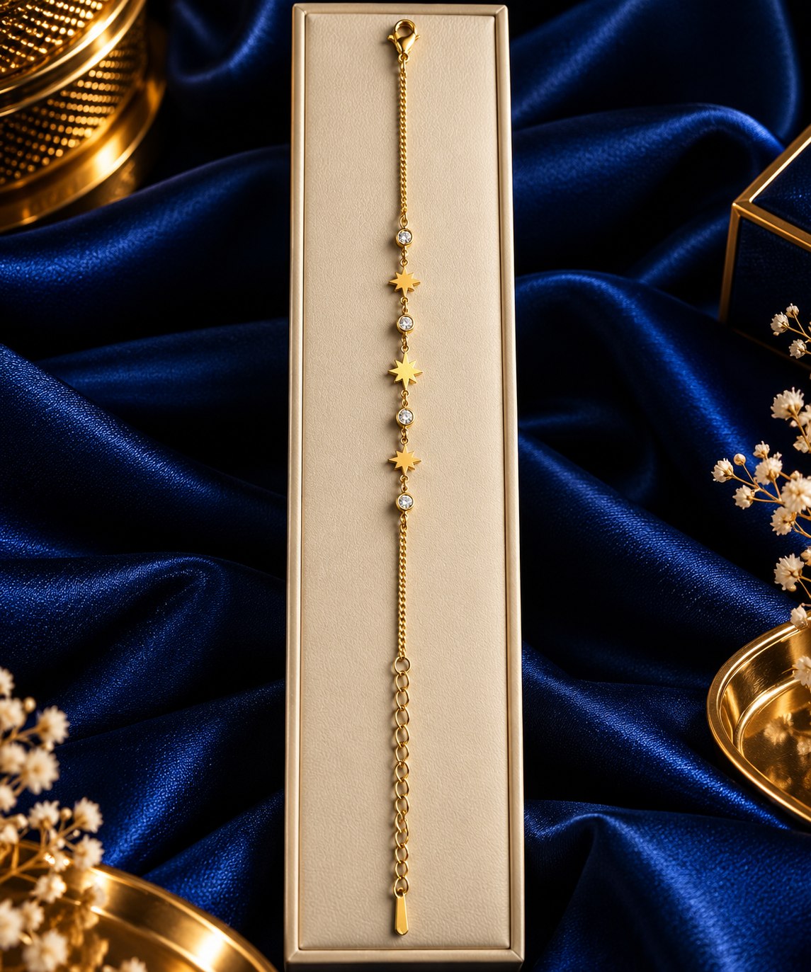Golden Star Crystal Bracelet
