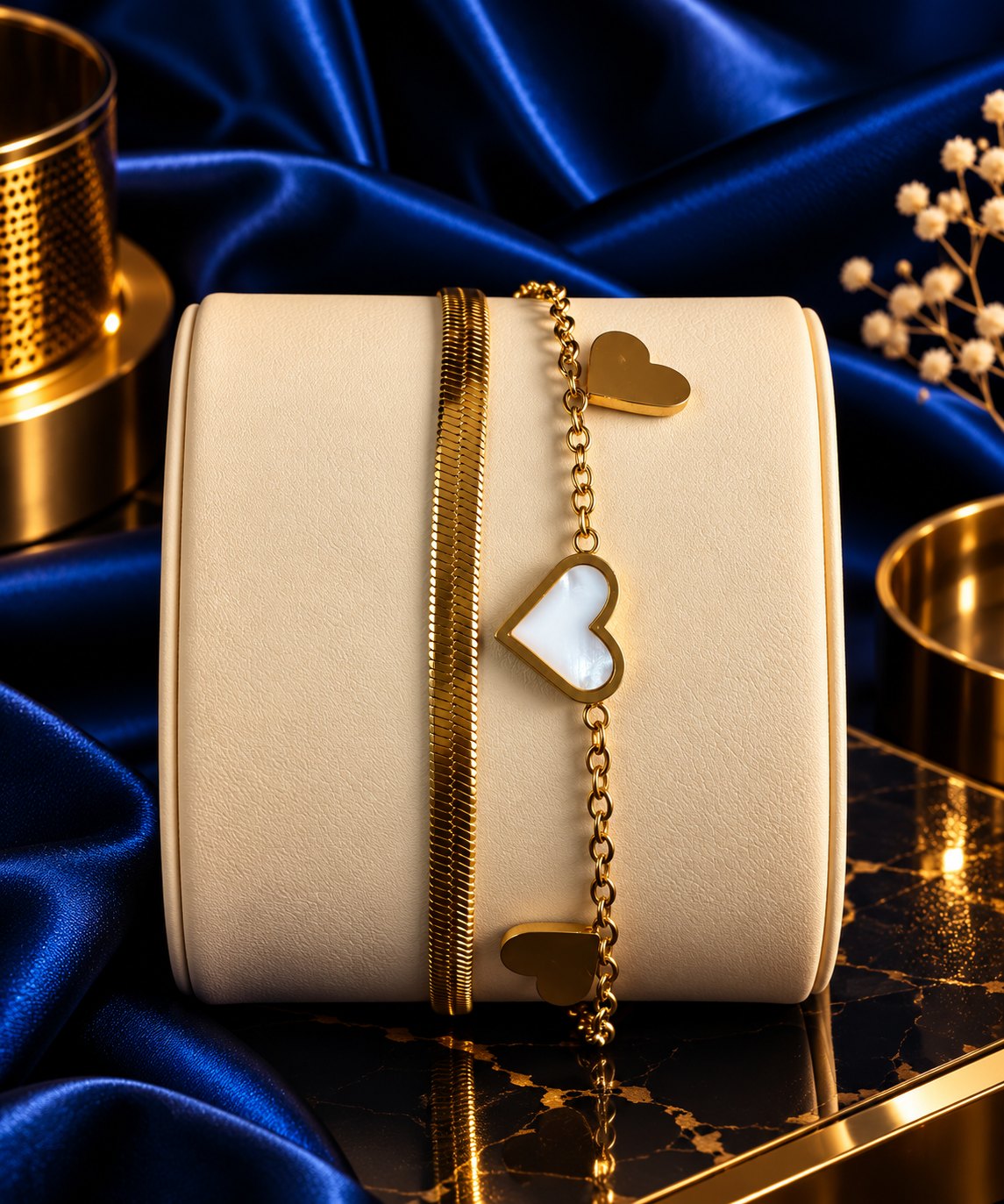 Golden Heart Duo Bracelet