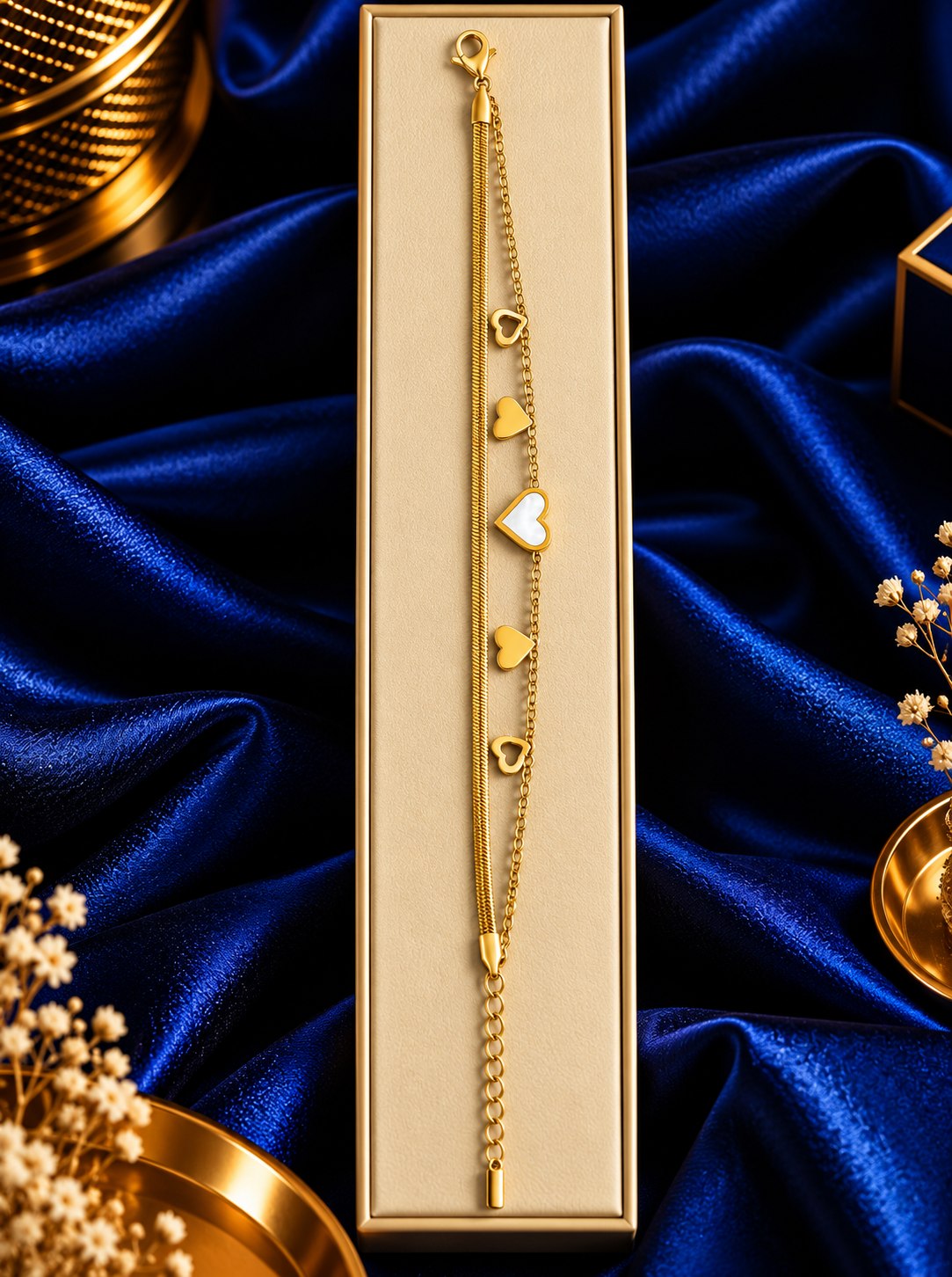 Golden Heart Duo Bracelet