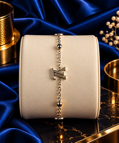 LV Silver Charm Bracelet